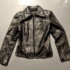 Beautiful Express Soft Black Leather Jacket Sz 5/6